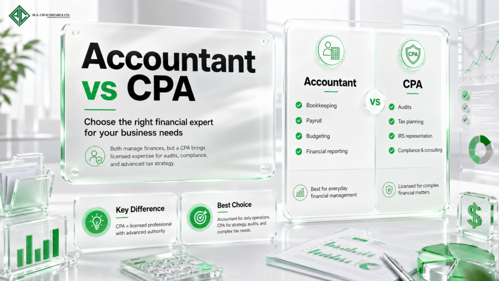 Accountant vs CPA Which One Does Your Business Need